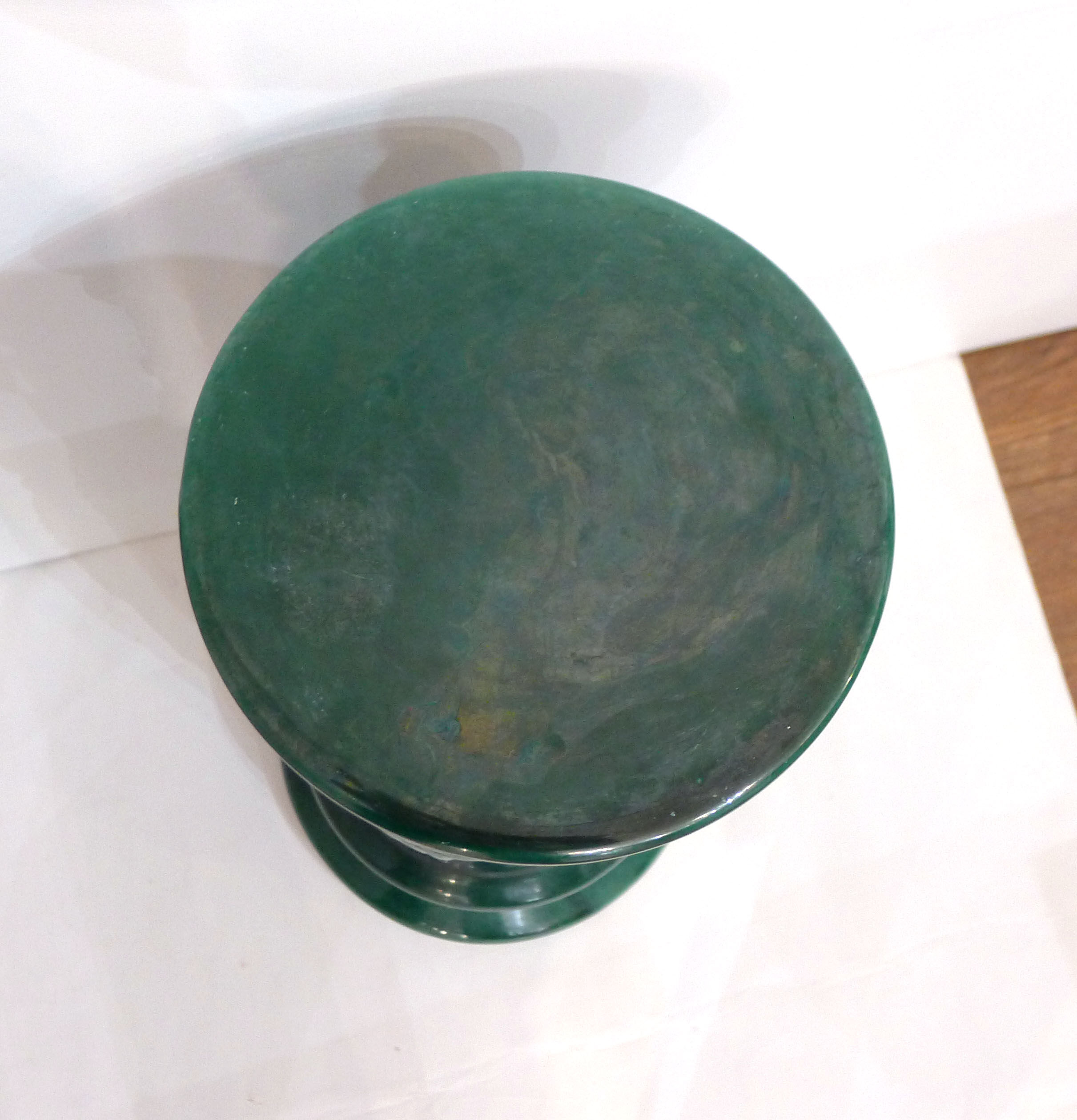 Column plant in green faience, mid twentieth