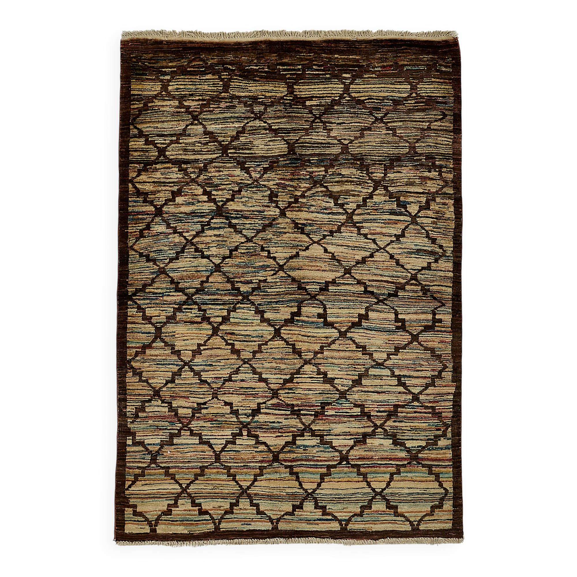 Tapis Oushak en laine noué à la main turc 101 cm x 143 cm