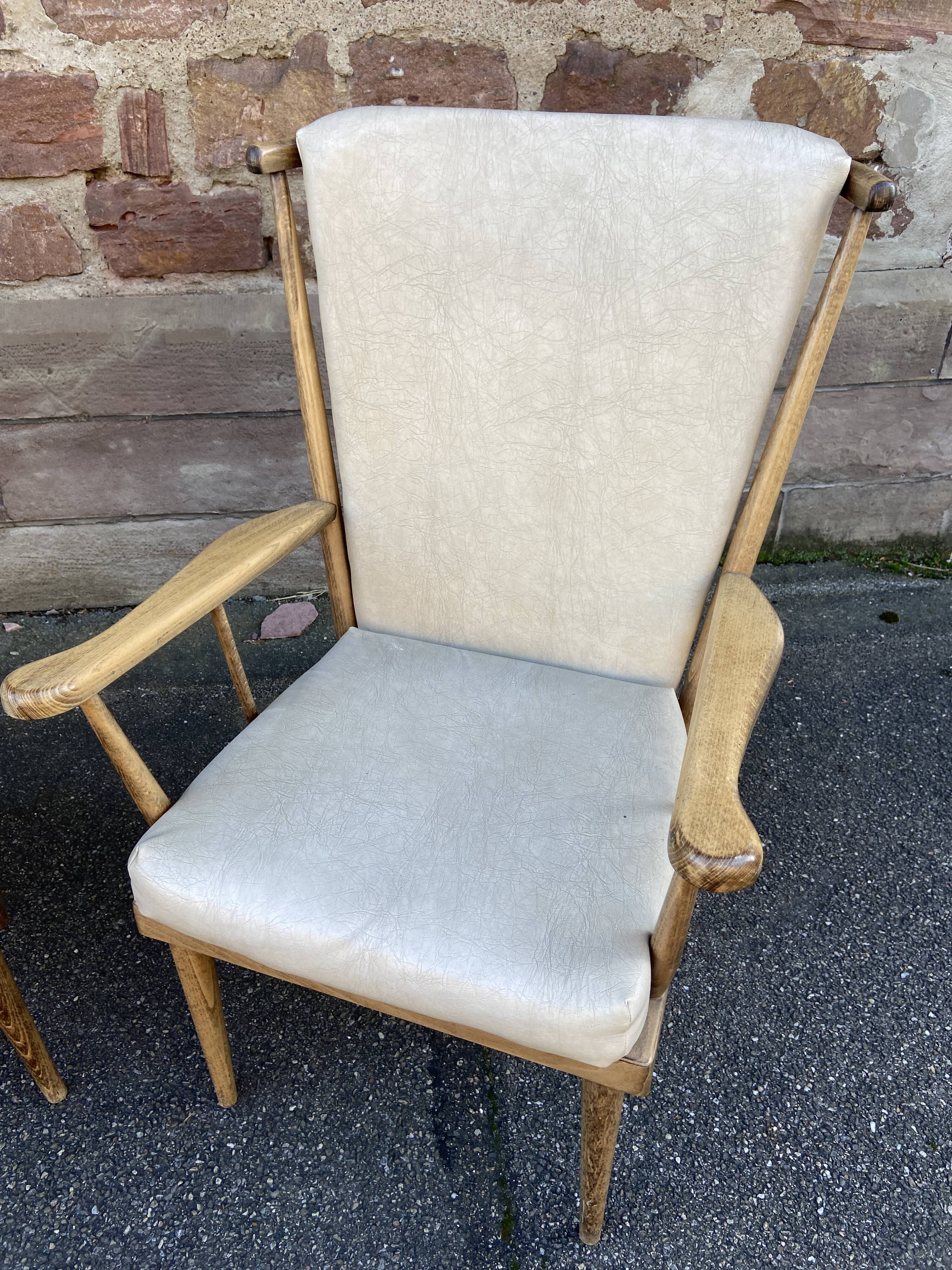 4 armchairs baumann vintage fan 1970