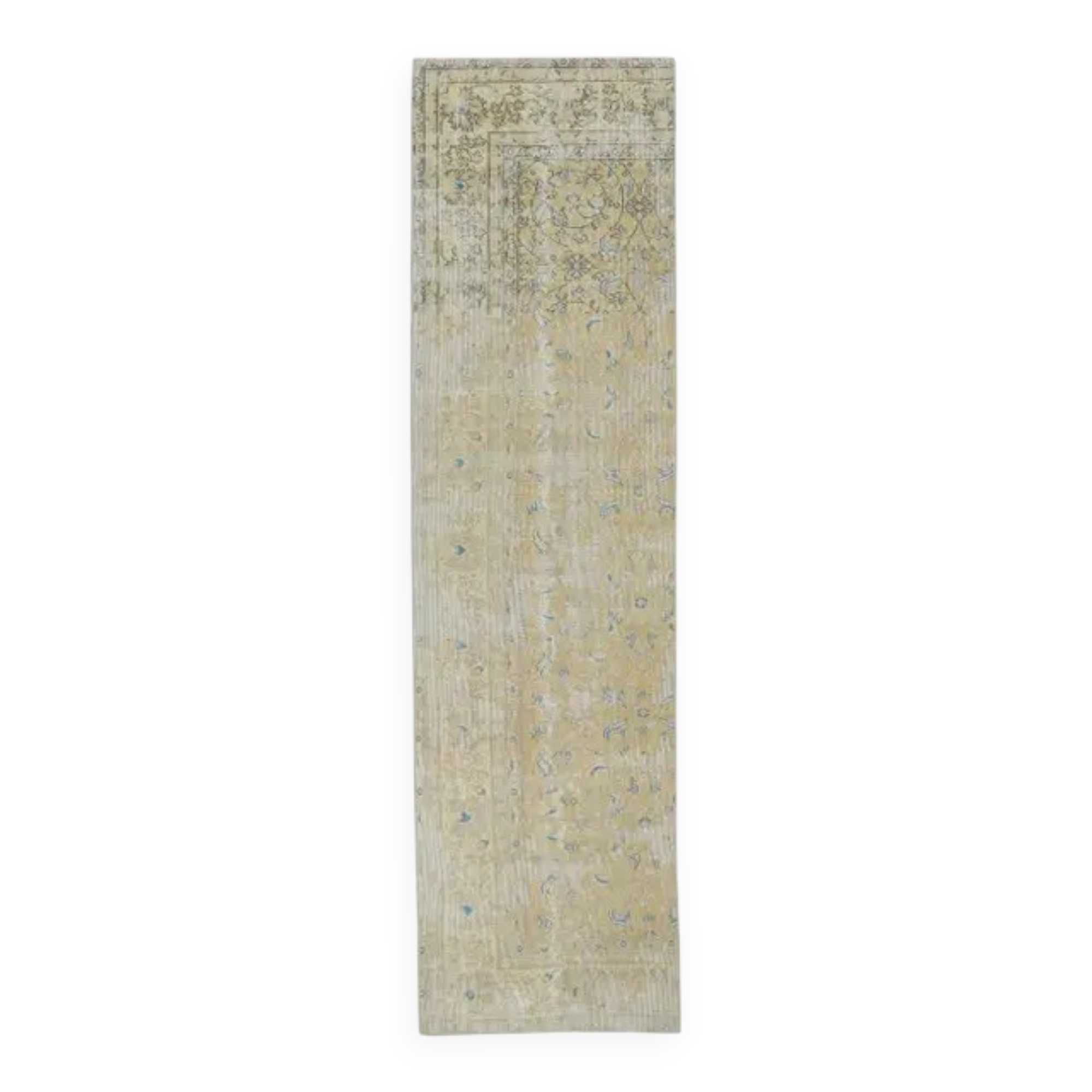 Orange Turkish hand-knotted runner 81x303