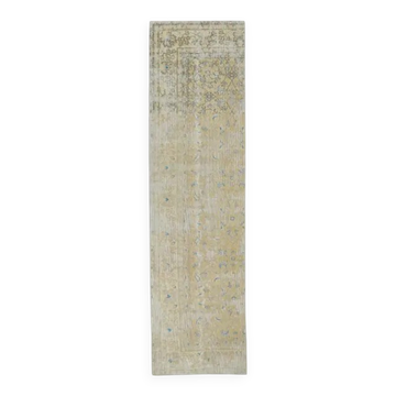 Orange Turkish hand-knotted runner 81x303