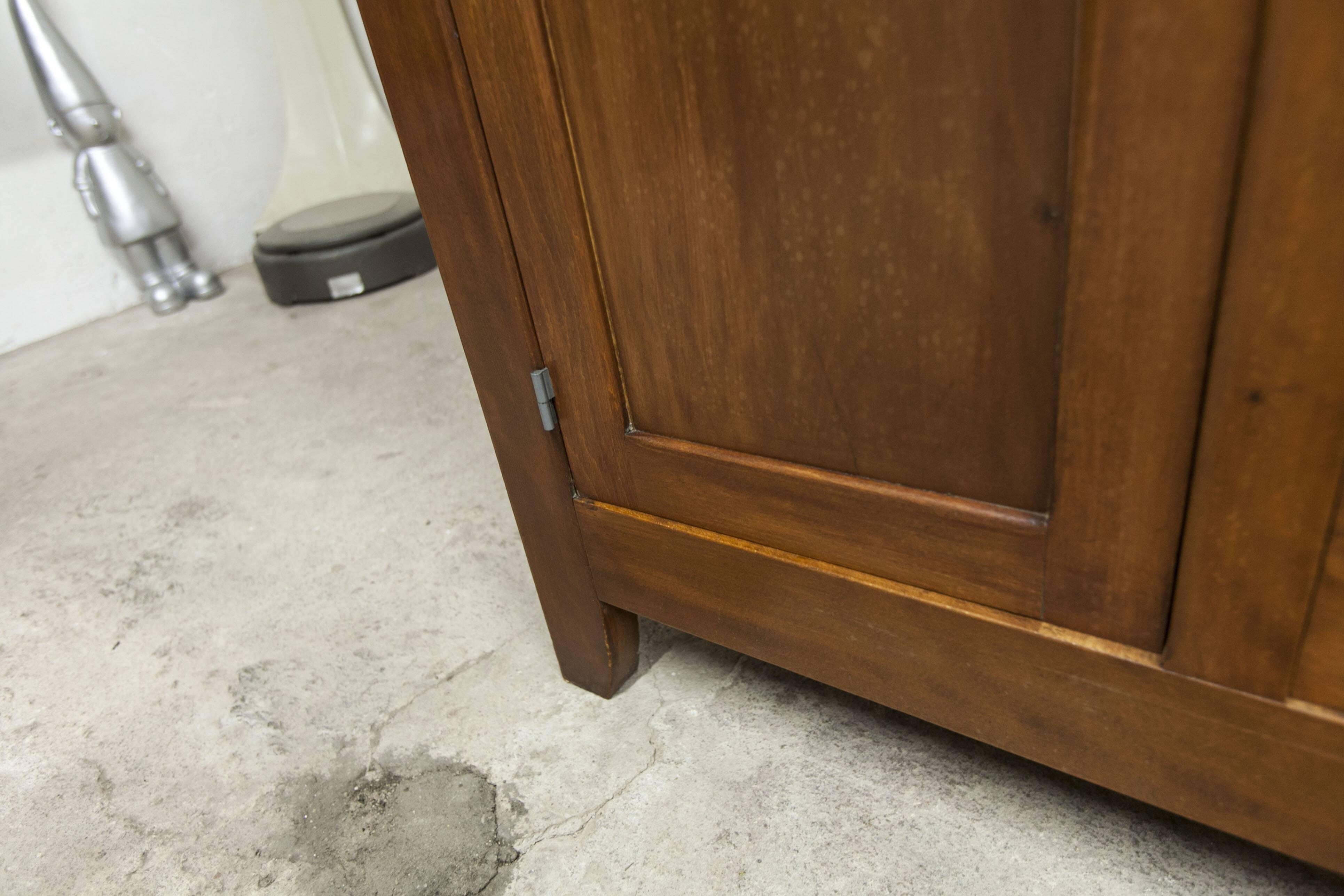 Mid-century armoire with large mirror, wardrobe and chest of drawers