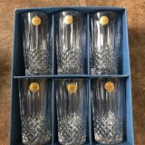 6 new orangeade glasses crystal d'arques model constance