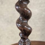 Pair of turned wood lamps