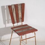 Antique red garden chairs (c.1920). Set of 4 pieces #31