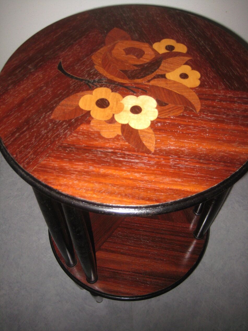 Former sellette 1900 marquetry