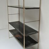 Wall shelf black metal weathered metal
