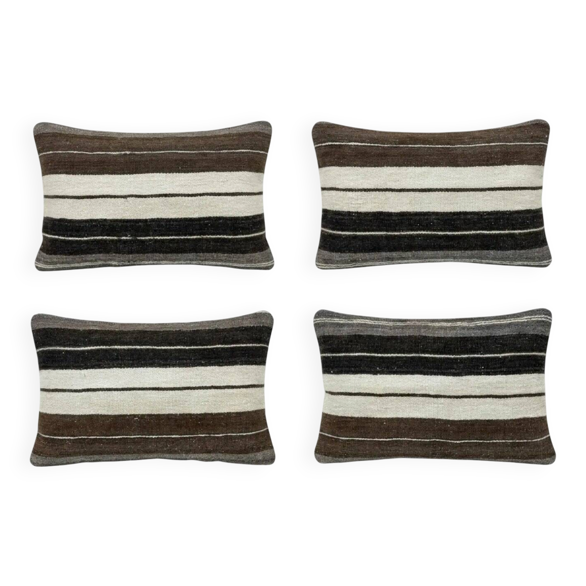 Set of 4 vintage kilim cushion covers 41x61 cm