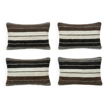 Set of 4 vintage kilim cushion covers 41x61 cm