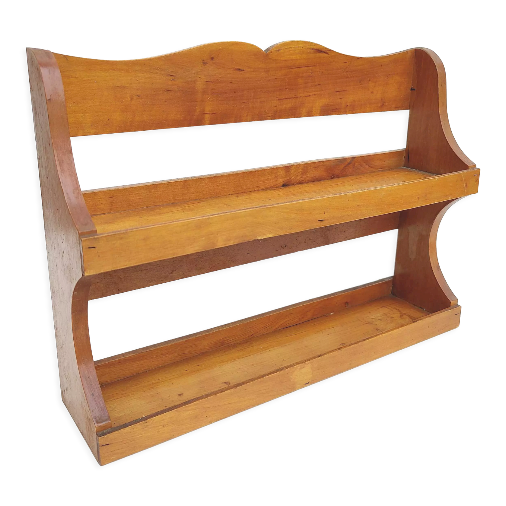 Wooden wall shelf for spices