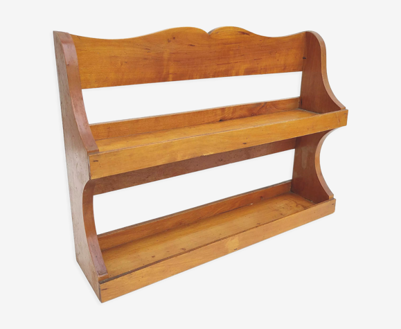 Wooden wall shelf for spices