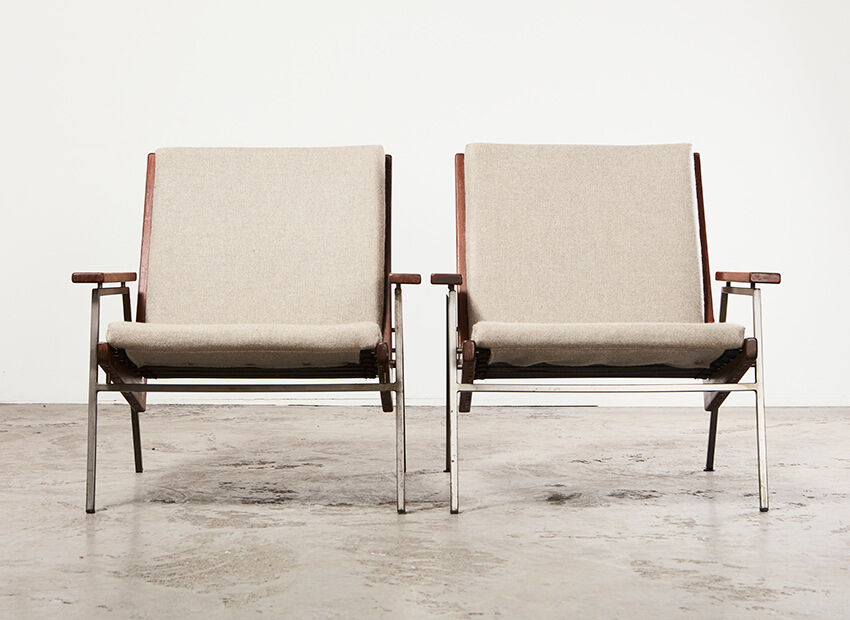 Rob Parry Pair of Lotus Lounge Chairs for Gelderland 1950s