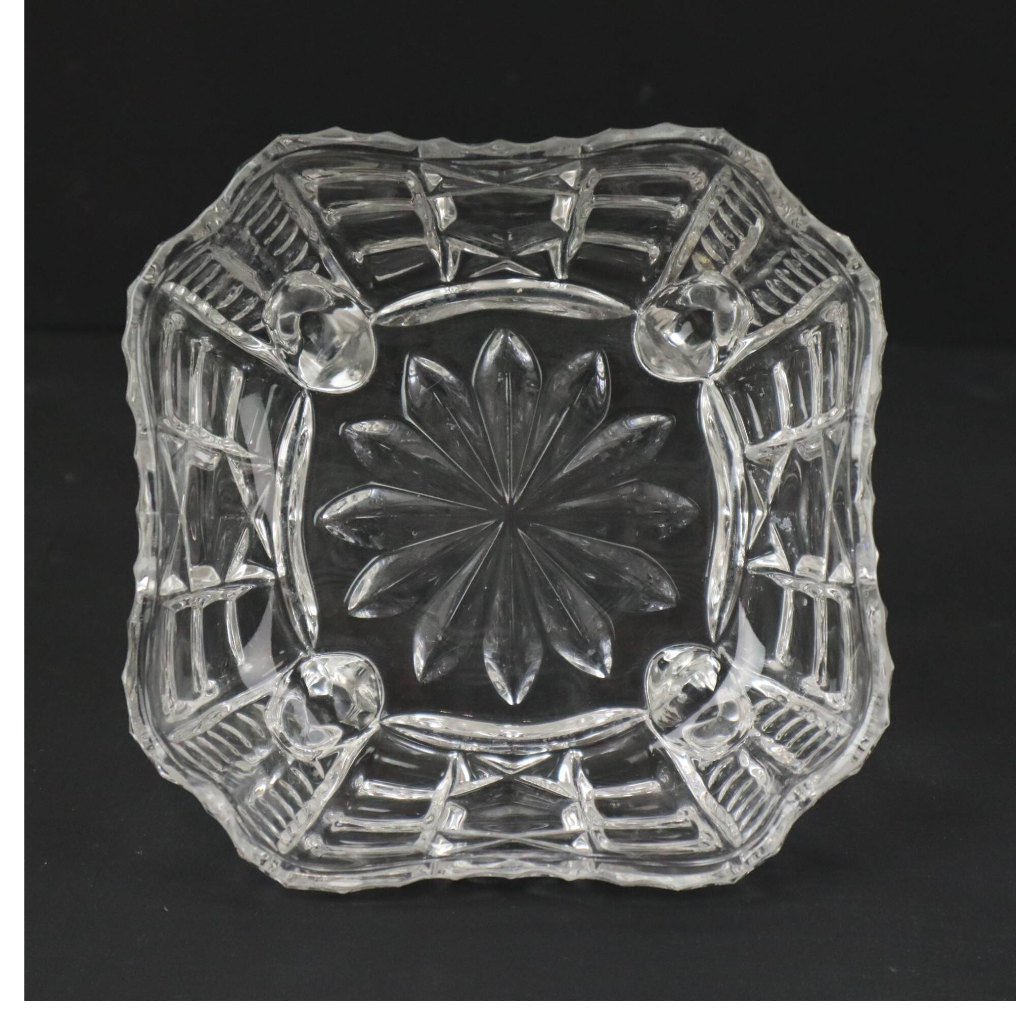 Vintage Crystal Bonbonnière Candy Jar with Lid Sixties