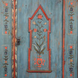 Rustic Farmhouse Folk Art Painted Bridal Wardrobe 1811
