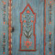 Rustic Farmhouse Folk Art Painted Bridal Wardrobe 1811