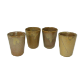 Lot 4 gobelets grès vernissé Digoin vintage 70/80