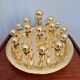 XXL Sputnik ceiling light in brass, Space Age design, 1970.