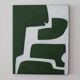 Toile abstraite organic vert 100x80cm par Bodasca