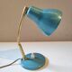 Lampe de bureau vintage Aluminor bleue