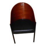 Coste mahogany and black armchair