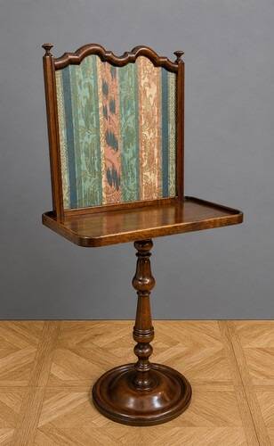 Reading table in walnut with fabric screen – Napoleonic III period