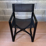 Shiny black folding chair Regista