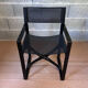 Shiny black folding chair Regista