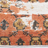 Geometric pattern turkish runner rug 350x85cm