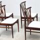 Ensemble de six chaises de salle à manger en palissandre AWA