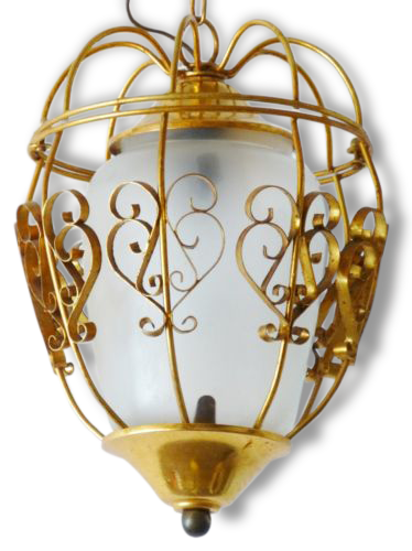 Adorable Lantern lamp gilded cage 1950 vintage 50s rockabilly 50's lantern