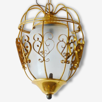 Adorable Lantern lamp gilded cage 1950 vintage 50s rockabilly 50's lantern