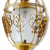 Adorable Lantern lamp gilded cage 1950 vintage 50s rockabilly 50's lantern