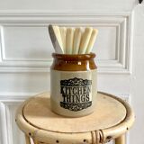 English two-tone stoneware pot