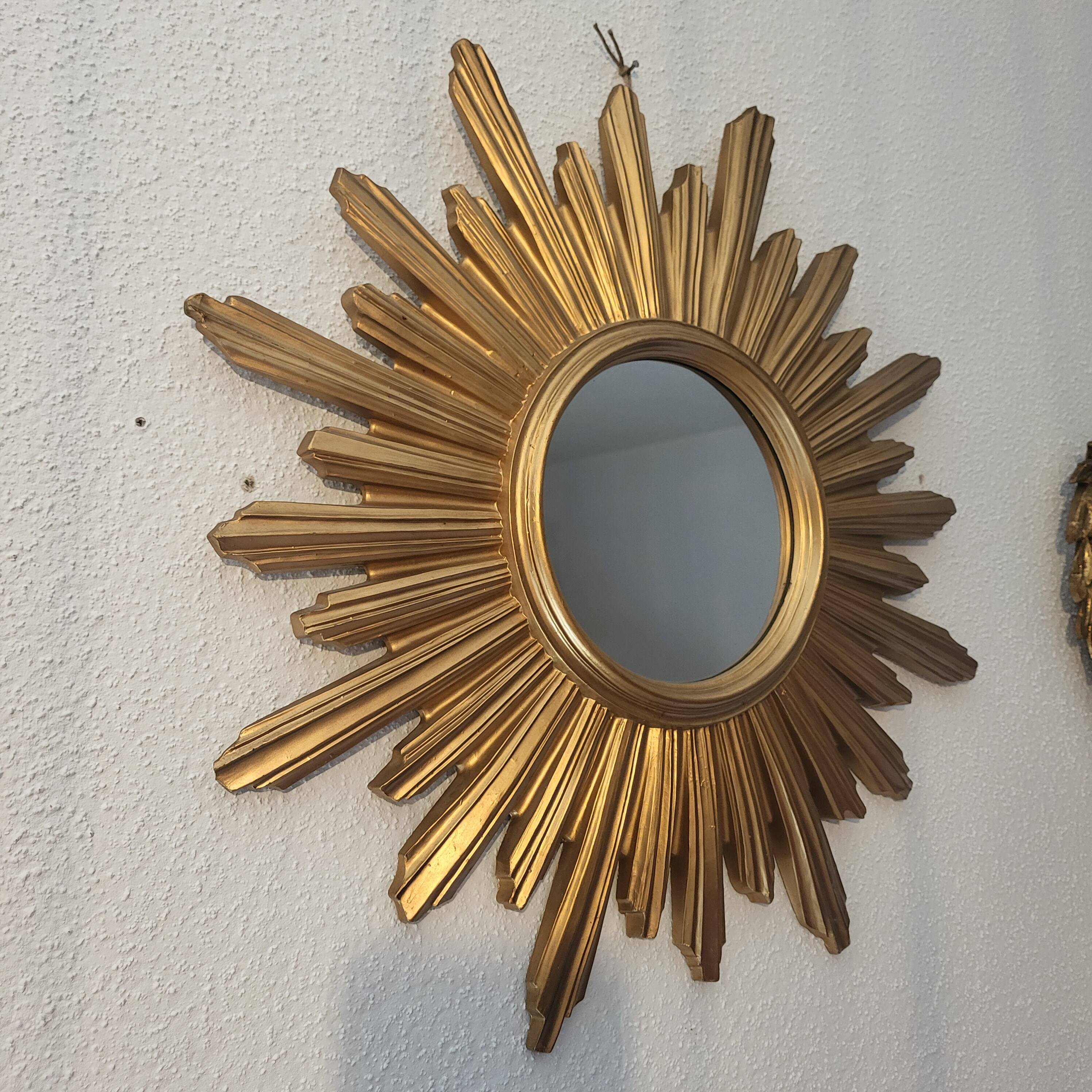 Sun mirror, made in Italy, 1960, 70, vintage