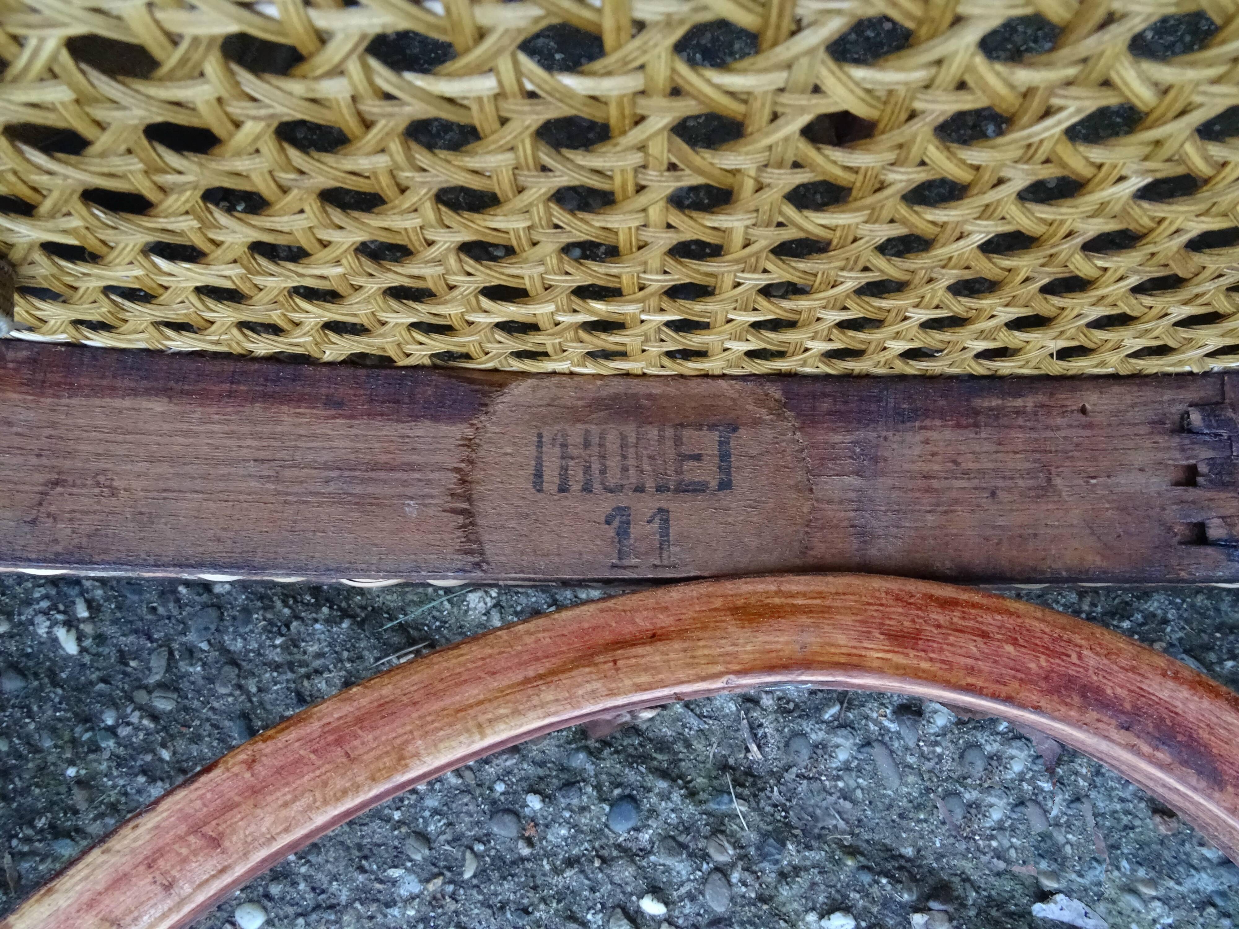 Set of 6 THONET chairs N°732 - 1914 - new canework - Viennese Secession.