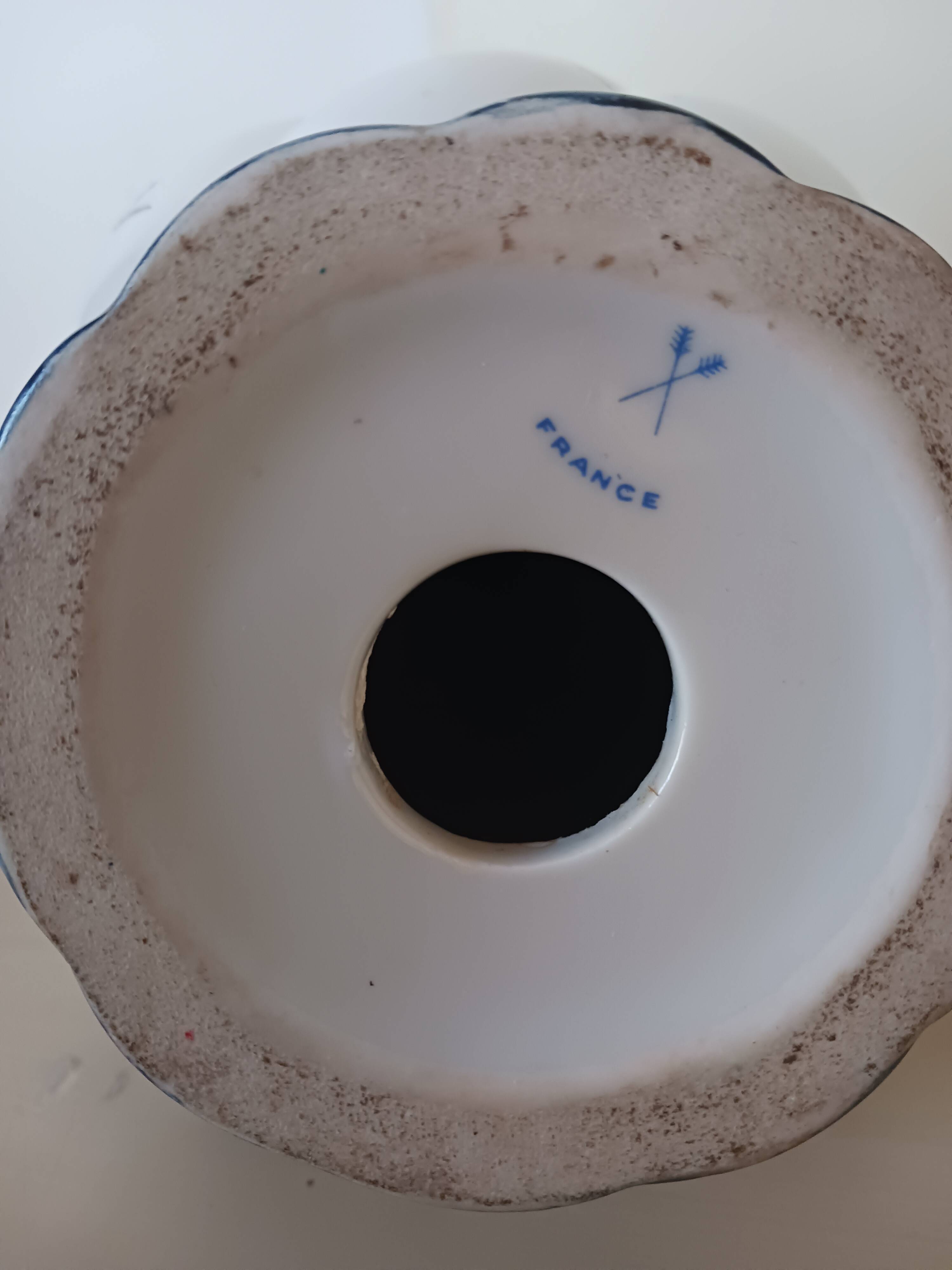 Antique lamp, in Paris porcelain, with Japanese decoration
