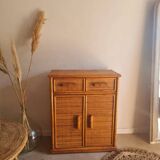 vintage rattan buffet