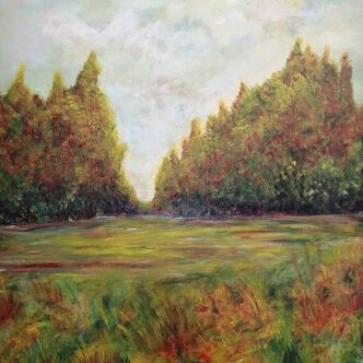 Original landscape painting signed with certificate of authenticity