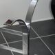 Dining table in smoked glass brown chrome structure