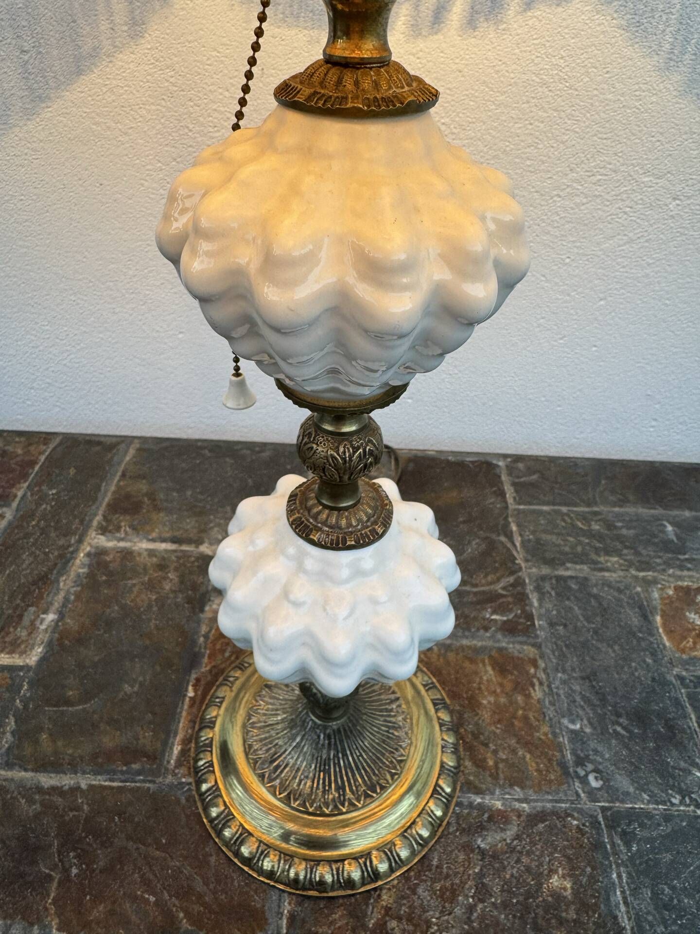 Ceramic and brass lamp from the 1960s.