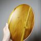 Vintage turned oval wooden display stand