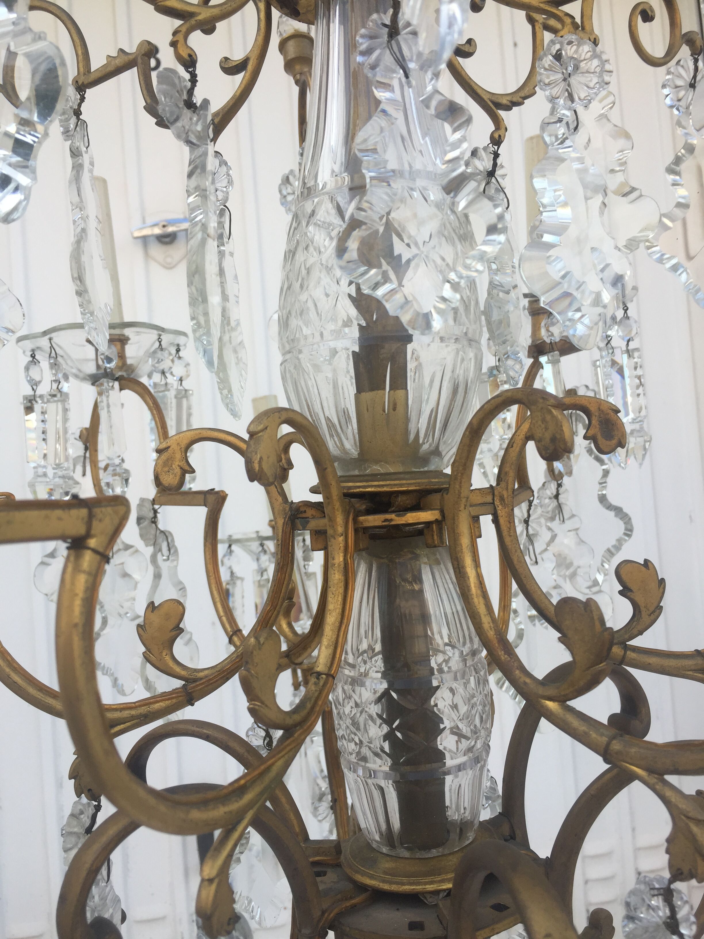 Regency cut crystal chandelier