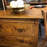 Professional furniture in light oak carved wood