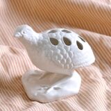 Antique zoomorphic earthenware bird flower picker