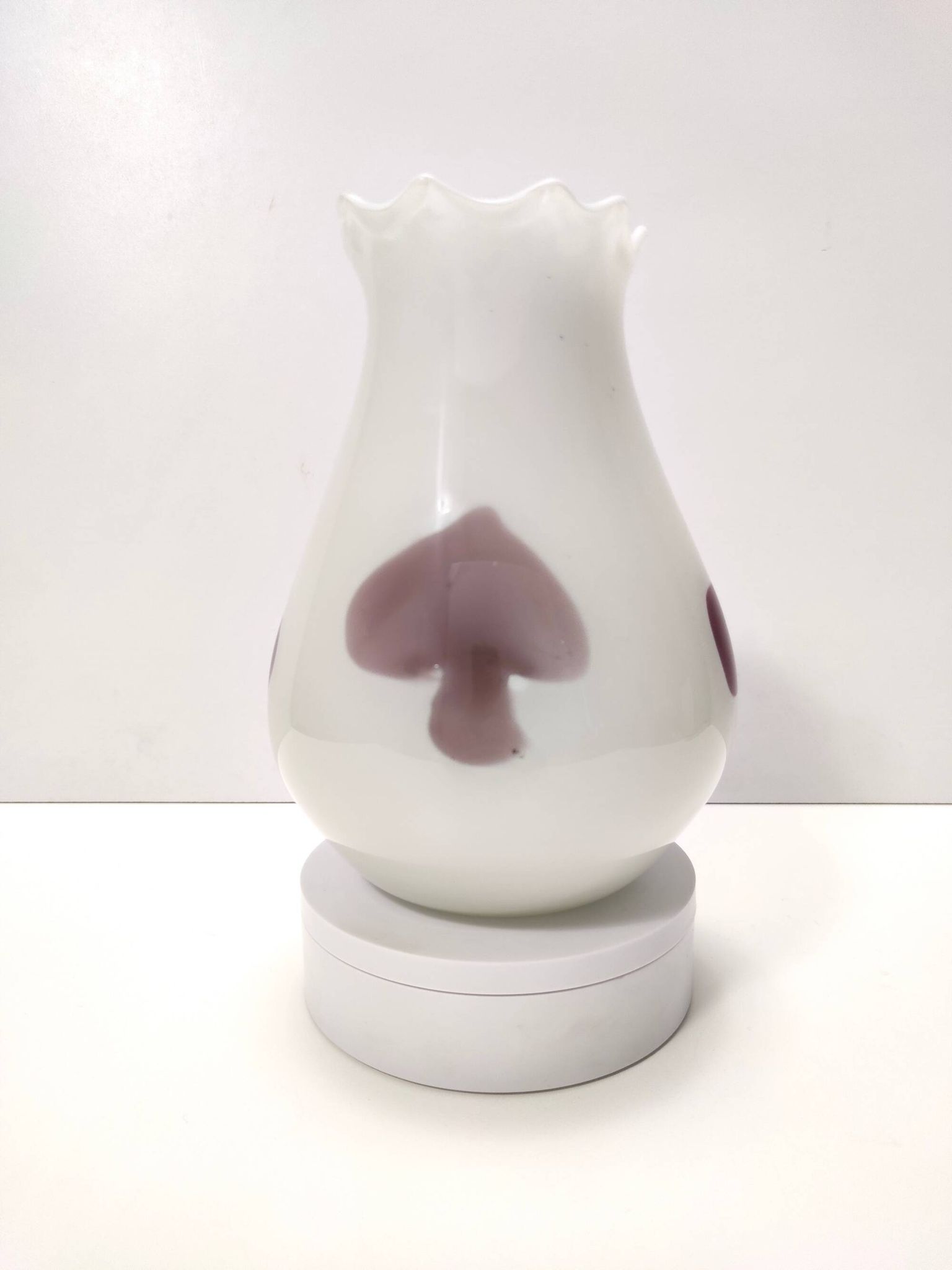 White Murano Glass Vase attr. to Dino Martens for Aureliano Toso
