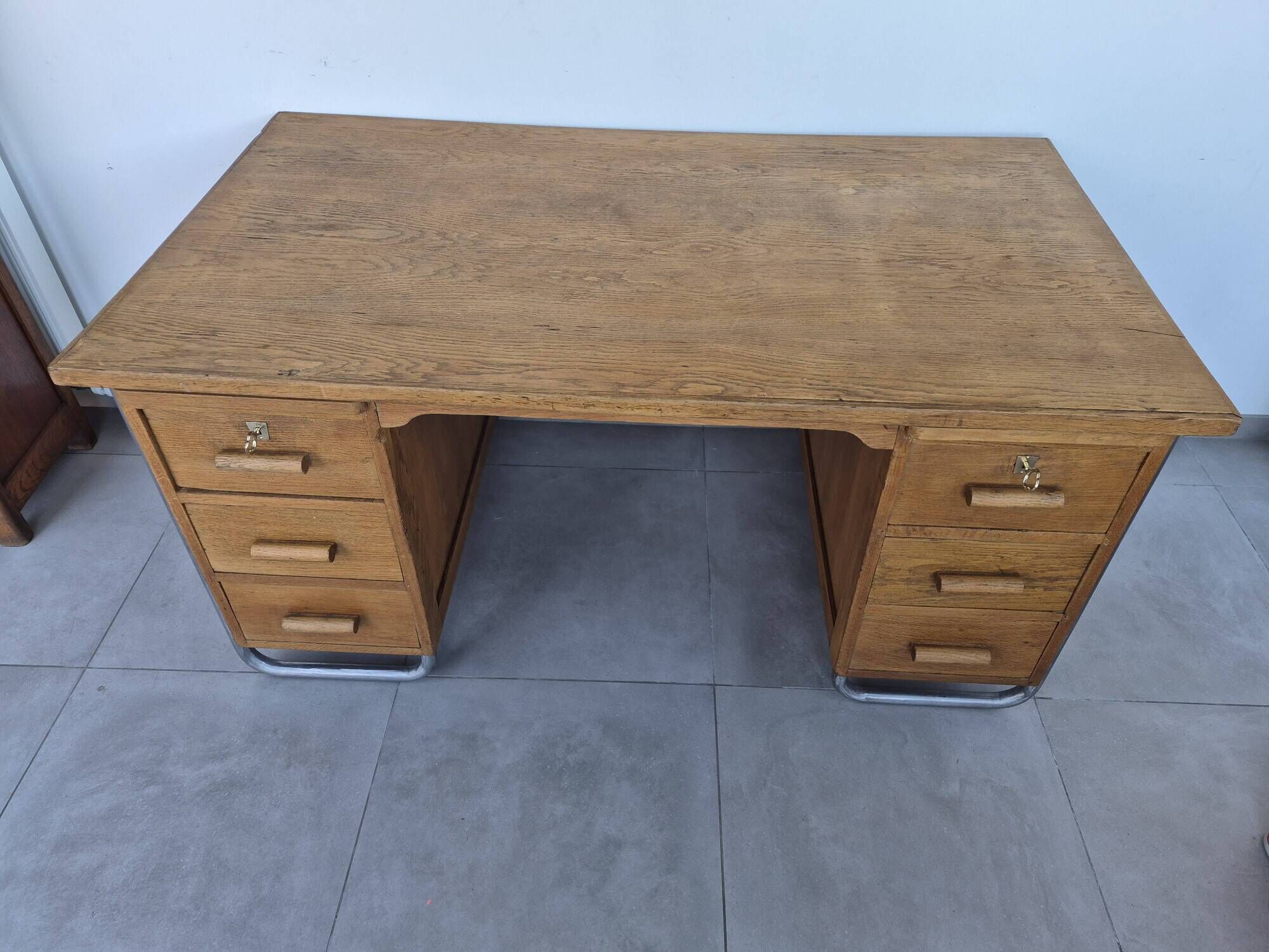 Old vintage industrial desk