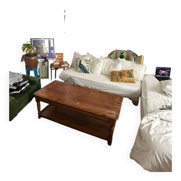Table basse en bois de merisier
