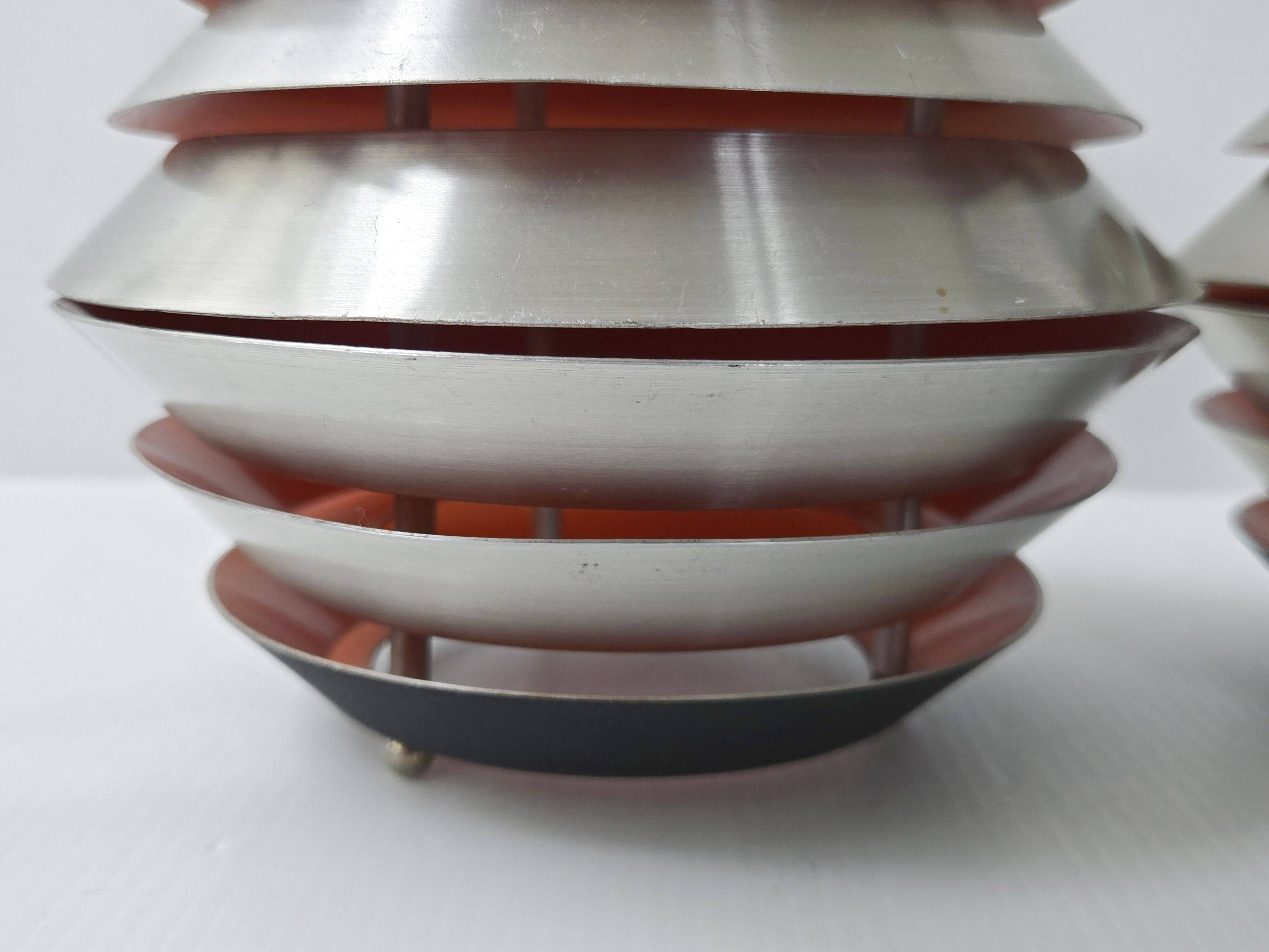 Pair of vintage pendant lights by Lakro Amstelveen 1960