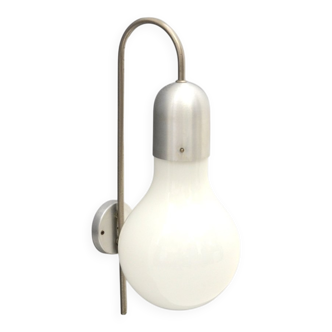 Wall lamp with glass diffuser by Stilux Milano, 1960s.