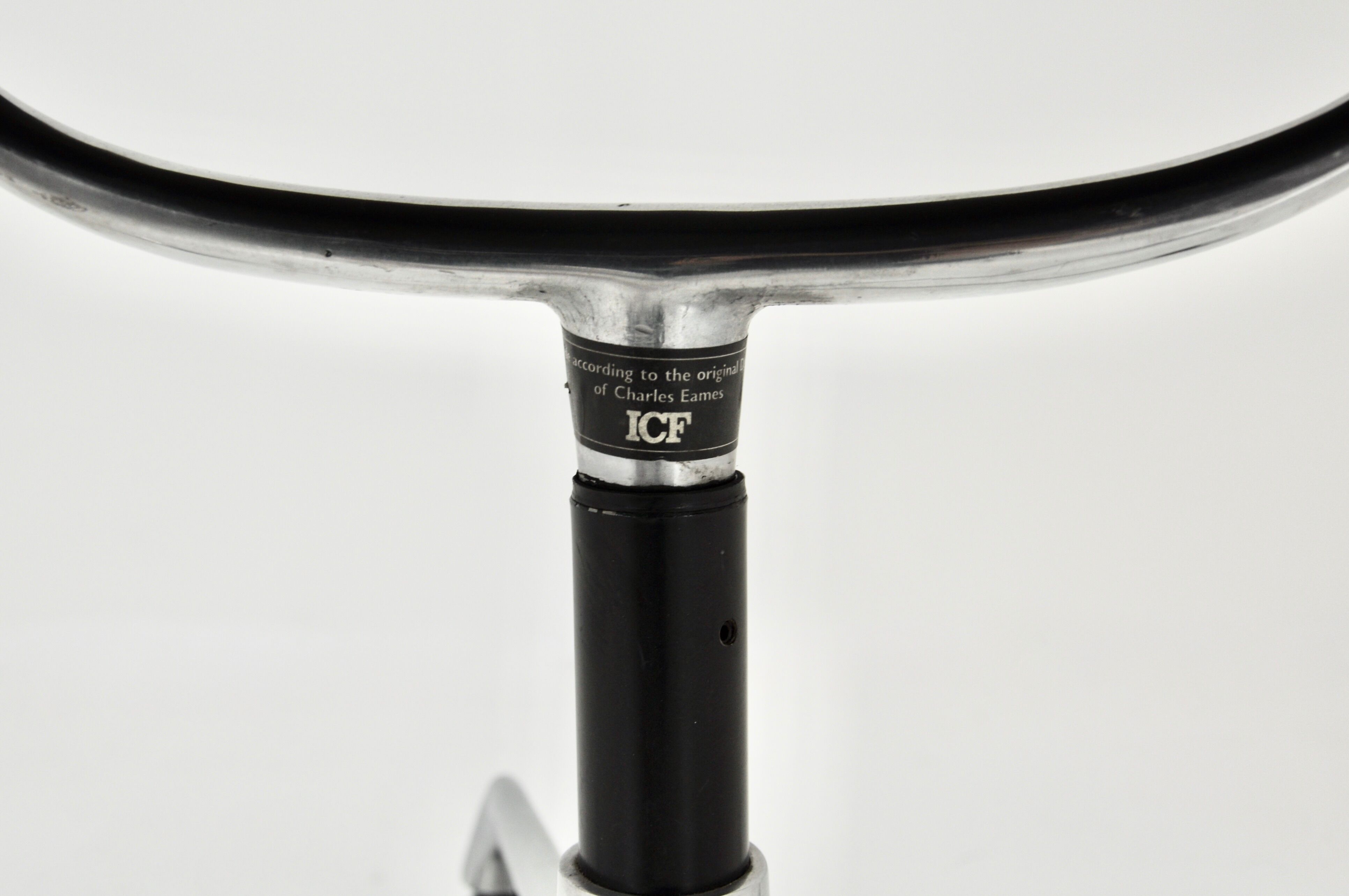 Black leather Soft Pad Chair by Charles & Ray Eames for ICF, 1970S